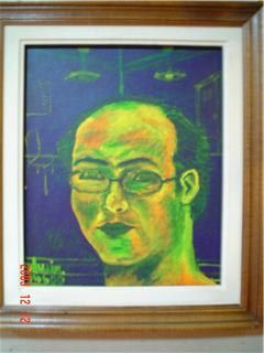 Peinture intitulée "Self Portrait 4" par Amir Wahib, Œuvre d'art originale, Huile