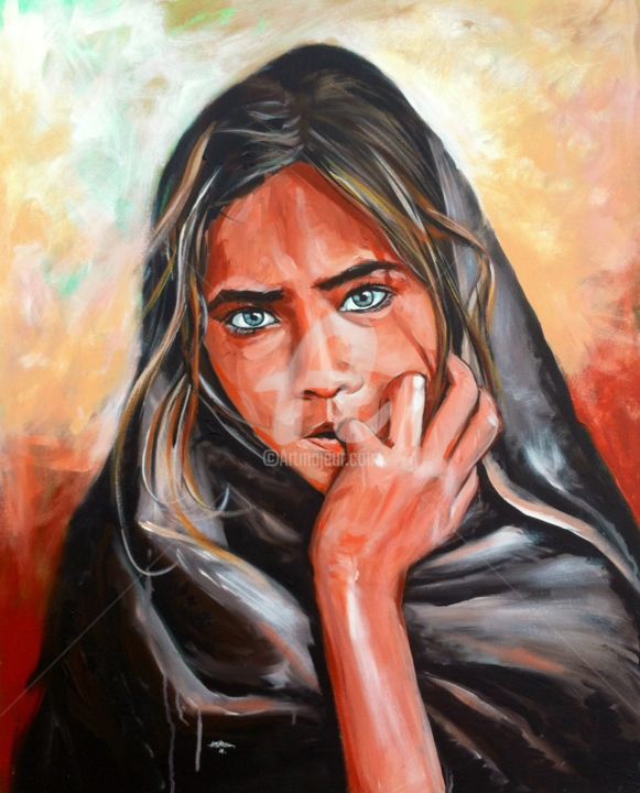 Painting titled "Sans titre" by Amkhaou, Original Artwork