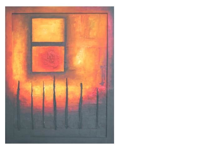 Painting titled "Interiores" by Amnrey, Original Artwork