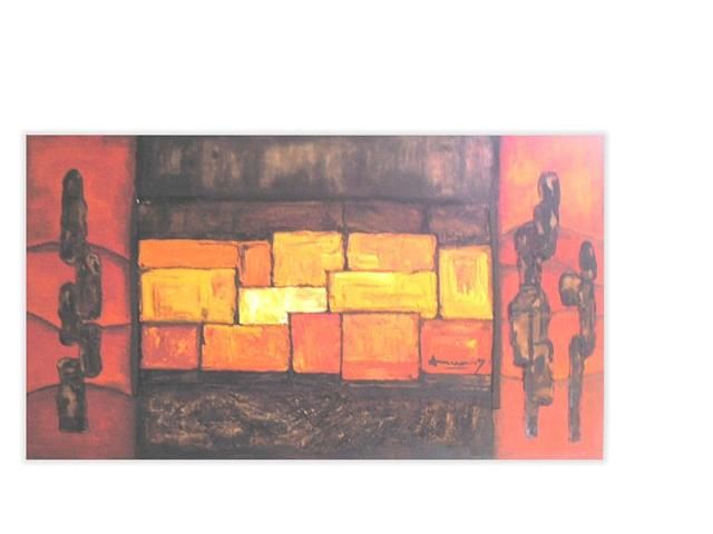 Painting titled "Urbanidad" by Amnrey, Original Artwork