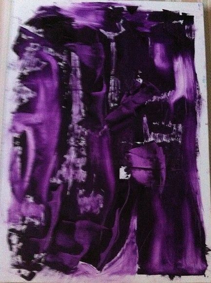 Painting titled "Mauve" by Antonia Moreira, Original Artwork