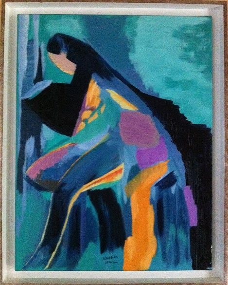Painting titled "Pianiste" by Antonia Moreira, Original Artwork