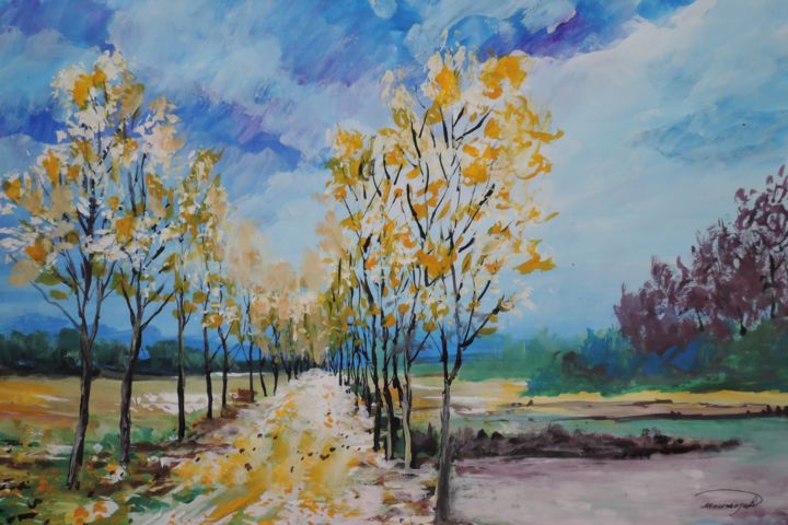 Painting titled "Freisinger Allee" by Abdul Mouzayek, Original Artwork, Acrylic