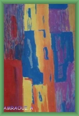 Peinture intitulée "COMP1" par Abdesslam Amraoui, Œuvre d'art originale, Huile