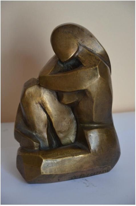 Sculpture intitulée "Ombre de ma lumière" par Amy Torrilhon, Œuvre d'art originale, Bronze