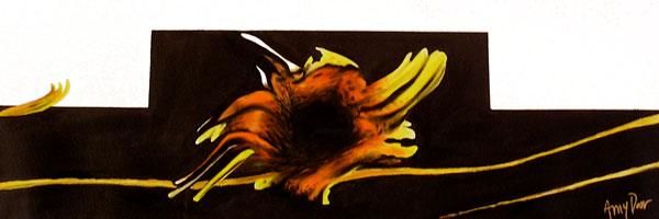 Painting titled "Serie Natur Flower" by Amy Door, Original Artwork, Oil