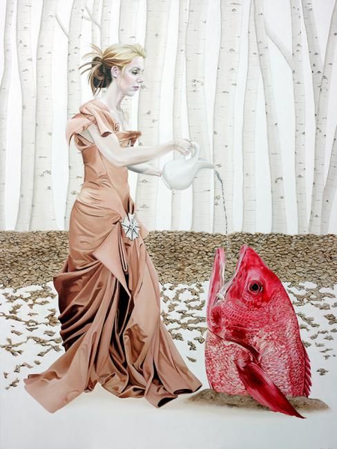 Peinture intitulée "Adaptation" par Amy Guidry, Œuvre d'art originale, Huile