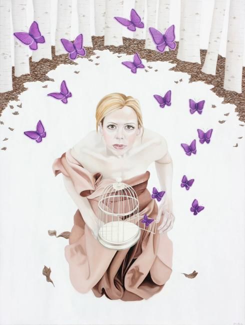 Peinture intitulée "Release" par Amy Guidry, Œuvre d'art originale, Huile