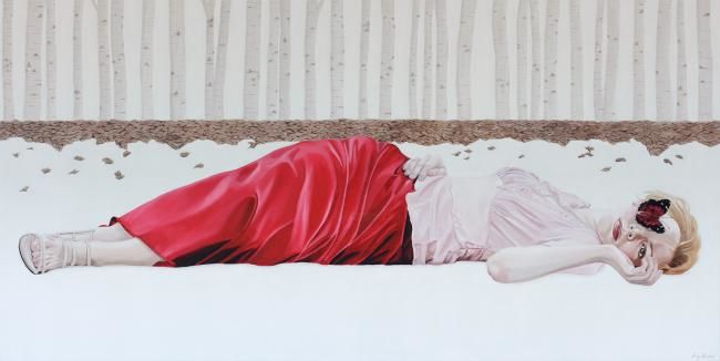 Peinture intitulée "Awakening" par Amy Guidry, Œuvre d'art originale, Huile