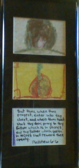Peinture intitulée "Matthew 6:6" par Amymarie, Œuvre d'art originale, Huile