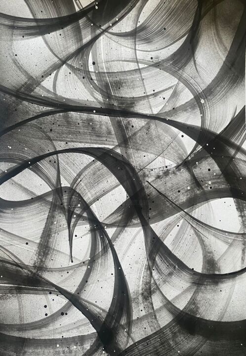 Dessin intitulée "Thread" par Ian Shamenkov, Œuvre d'art originale, Acrylique