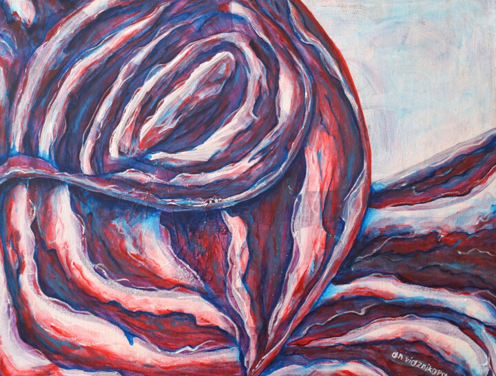 Malerei mit dem Titel "Night bloom, series…" von An Viaznikova, Original-Kunstwerk, Acryl Auf Keilrahmen aus Holz montiert