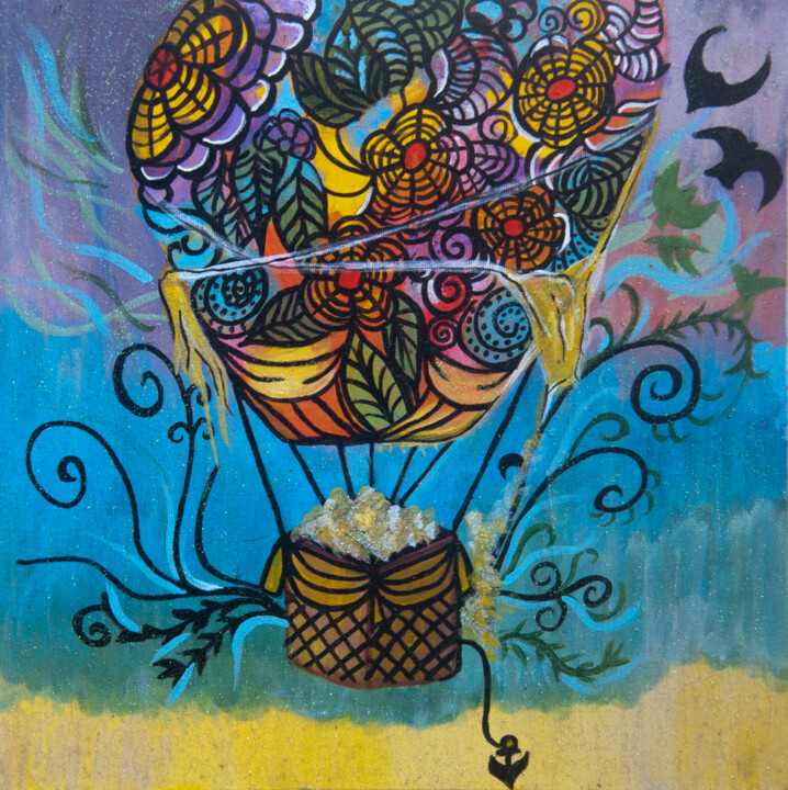 Pintura titulada "flow" por Ana Canta, Obra de arte original, Acrílico
