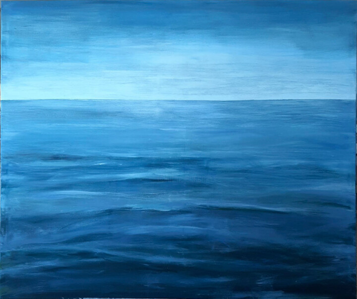 Painting titled "Norwegian sea  8" by Ana Del Castillo Ibarrola, Original Artwork, Pigments