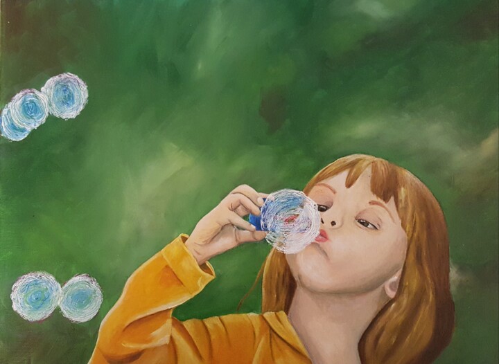 "Magic Bubbles" başlıklı Tablo Ana Isabel Neto tarafından, Orijinal sanat, Akrilik