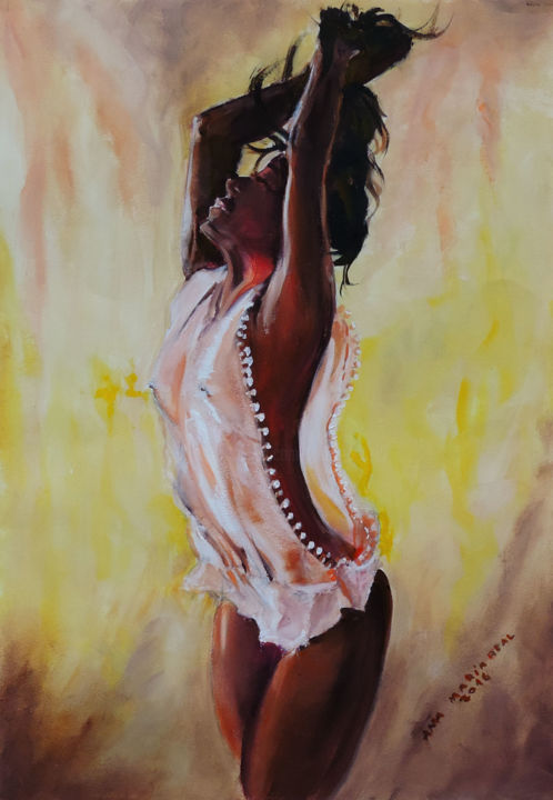 Painting titled "Sortilegio" by Ana María Real, Original Artwork