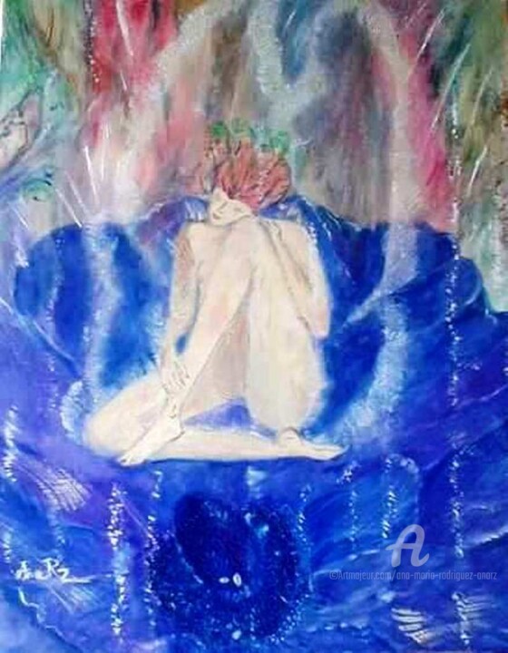 Painting titled "L'éveil" by Ana Maria Rodriguez (AnaRz), Original Artwork, Acrylic