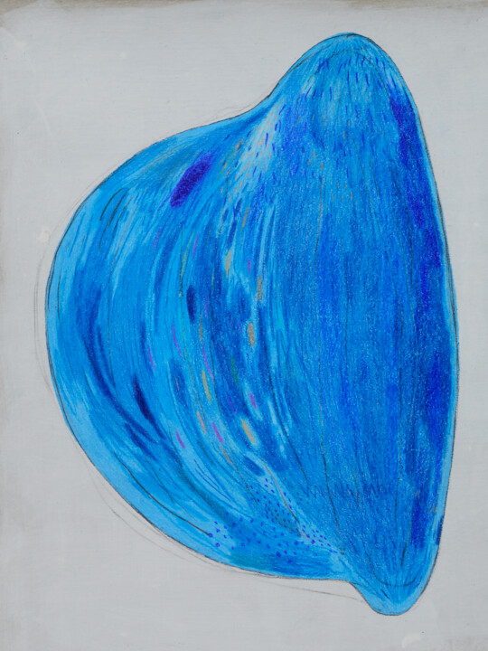 Drawing titled "Blue Whale" by Ana Marković, Original Artwork, Pencil