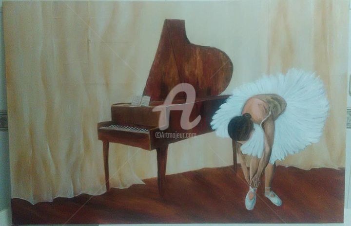Painting titled "ensaio.jpg" by Ana Pacheco, Original Artwork, Acrylic