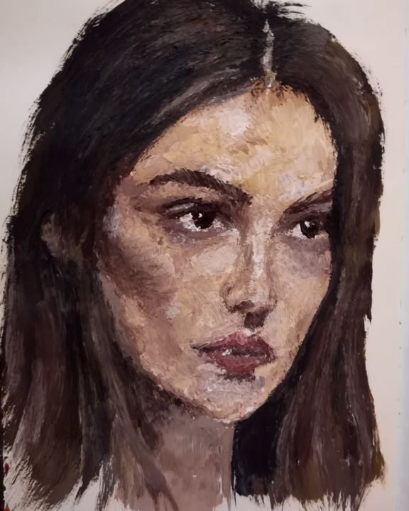 Картина под названием "Молчание" - Анастасия Филатова, Подлинное произведение искусства