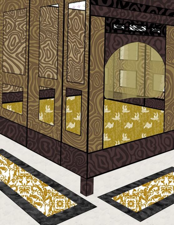 Grafika cyfrowa / sztuka generowana cyfrowo zatytułowany „Chinese Wedding Bed” autorstwa Ana Teresa Dias Da Silva, Oryginaln…