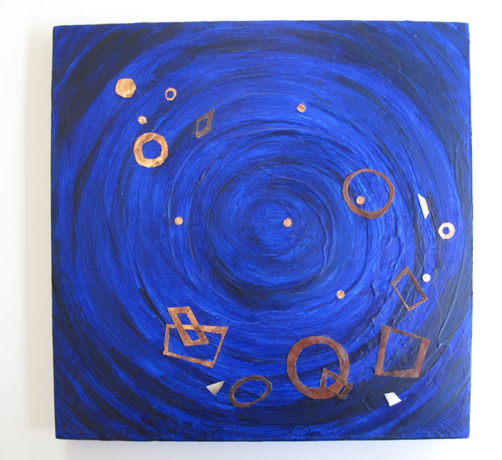 Pintura titulada "Detritus cósmico" por Ana María Beaulieu, Obra de arte original, Collages