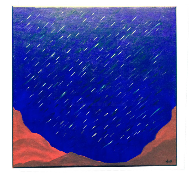 Pintura titulada "Lluvia de estrellas" por Ana María Beaulieu, Obra de arte original, Collages