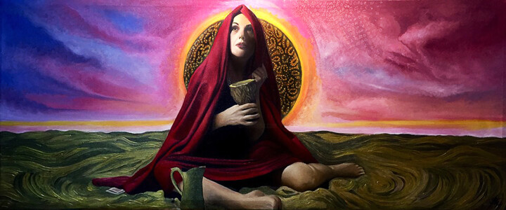 Pintura titulada "El Descubrimiento" por Anabella Silvia Chalu, Obra de arte original, Oleo Montado en Bastidor de camilla d…