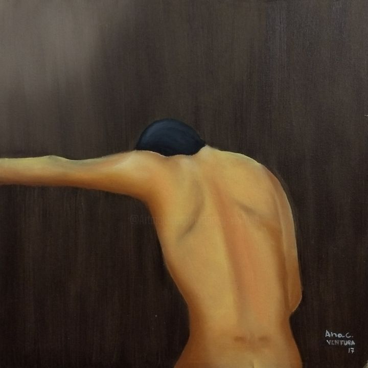 Pintura titulada "Homem I.jpg" por Ana Cristina Ventura, Obra de arte original, Oleo