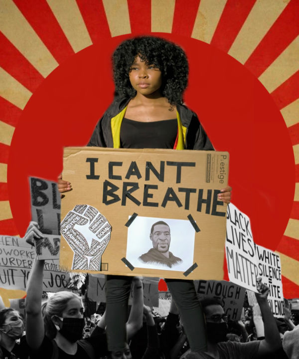 Collages intitulée "I can't breath" par Lonven'S Art Collage, Œuvre d'art originale, Photo montage