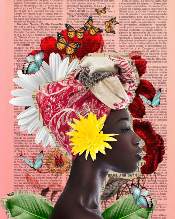 Collages intitulée "Zuri" par Lonven'S Art Collage, Œuvre d'art originale, Photo montage