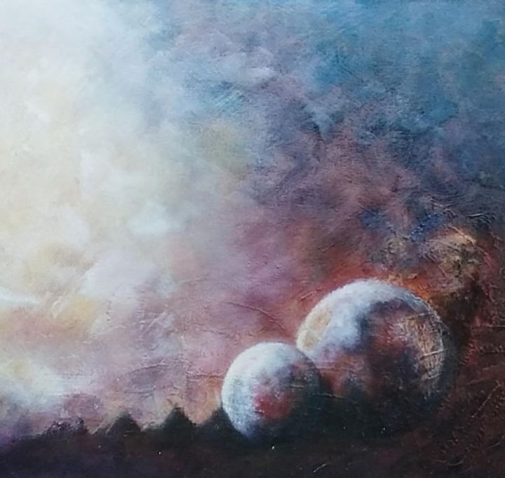 Painting titled "Earth" by Ana Colombo, Original Artwork, Oil