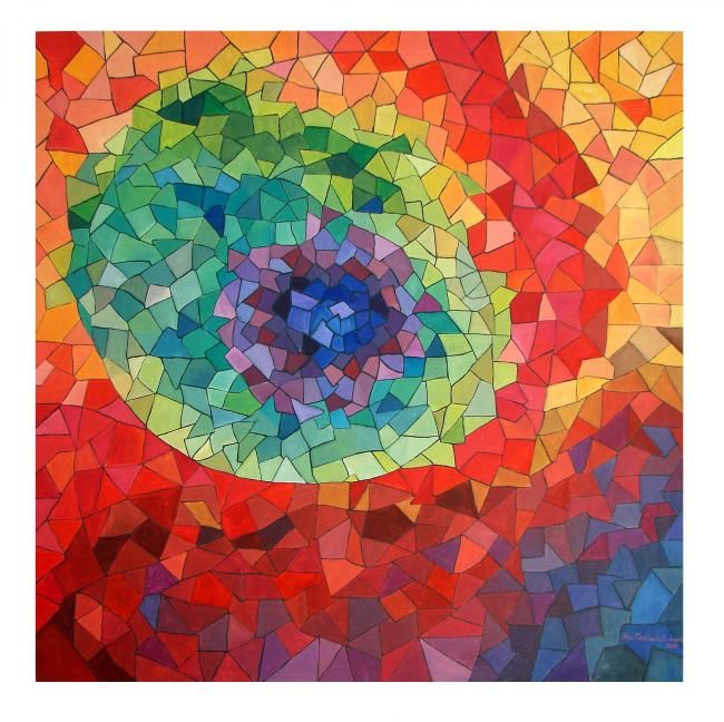 Pintura intitulada "Cículo da Vida" por Ana Cristina Nehring Ferreira, Obras de arte originais,