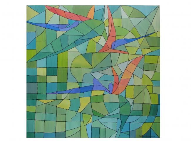 Pintura intitulada "Estreliticia" por Ana Cristina Nehring Ferreira, Obras de arte originais,