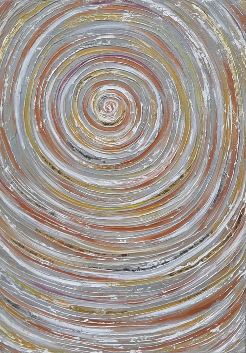 Peinture intitulée "circles" par Ana Isac, Œuvre d'art originale, Huile