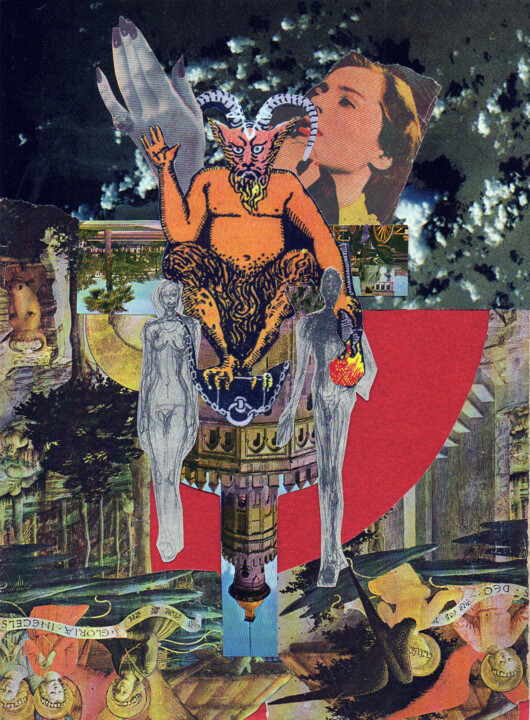 Collagen mit dem Titel "Diablos" von Analía Gómez Camacho, Original-Kunstwerk, Collagen