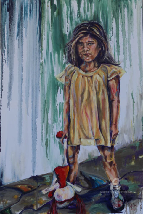 Painting titled "Mejor no te cuento…" by Analía Alfano, Original Artwork, Oil