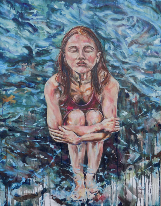 Картина под названием "Serenidad" - Analía Alfano, Подлинное произведение искусства, Масло