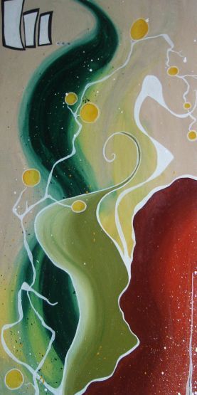 Painting titled "Beneath it all" by Analog Girl, Original Art,