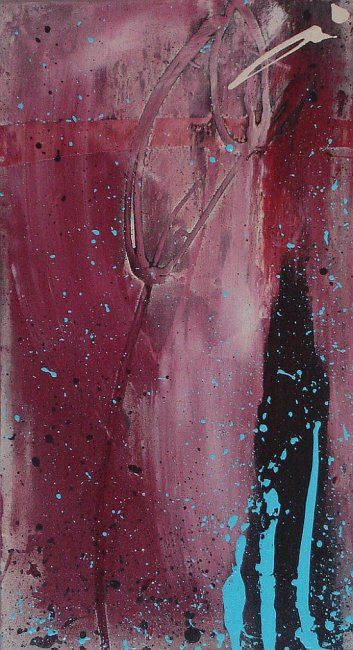 Painting titled "Mauve Lily" by Analog Girl, Original Art,