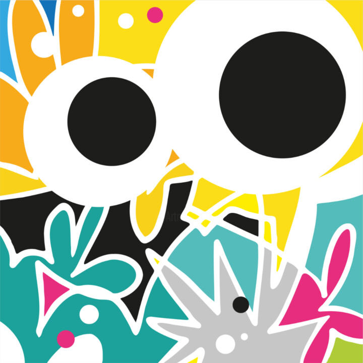 Arte digitale intitolato "Gooofy Pooofy #5" da Koen Haarbosch, Opera d'arte originale, Pittura digitale
