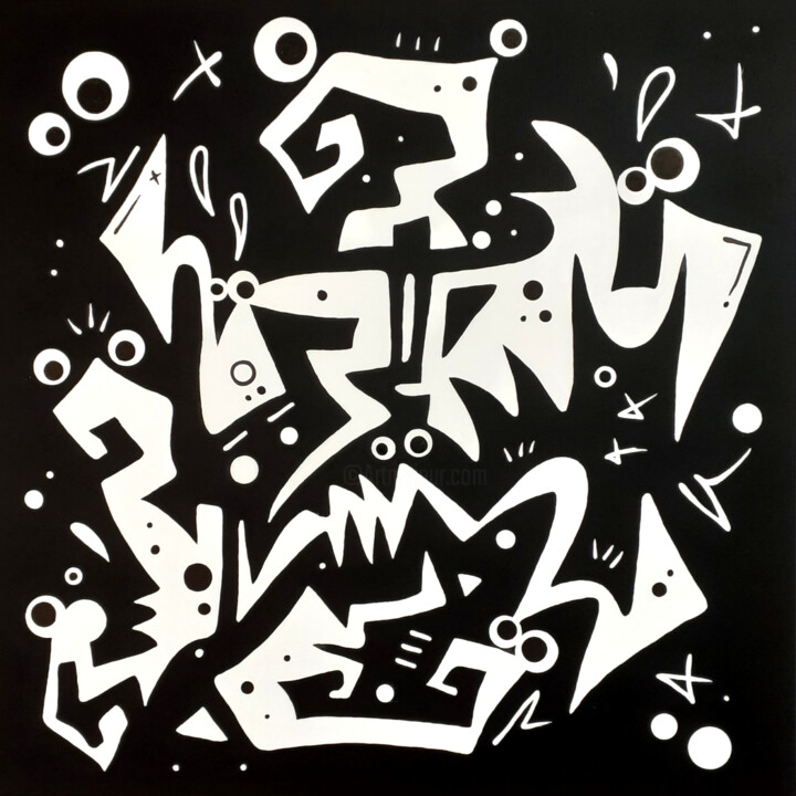 Peinture intitulée "Funky Jams #3" par Koen Haarbosch, Œuvre d'art originale, Acrylique