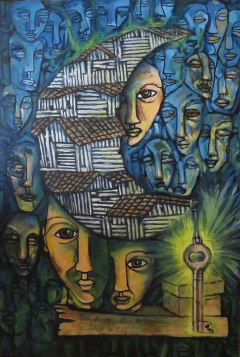 Peinture intitulée "Llave de luz" par Analvis Somoza Jimenez, Œuvre d'art originale, Huile