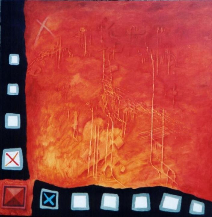 Pittura intitolato "Corazon Sedicioso" da Ana Maria Hidalgo, Opera d'arte originale