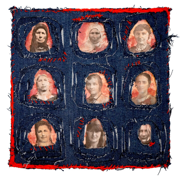 Textielkunst getiteld "My dowry, these wom…" door Ana-Maria Panaitescu, Origineel Kunstwerk, Stof
