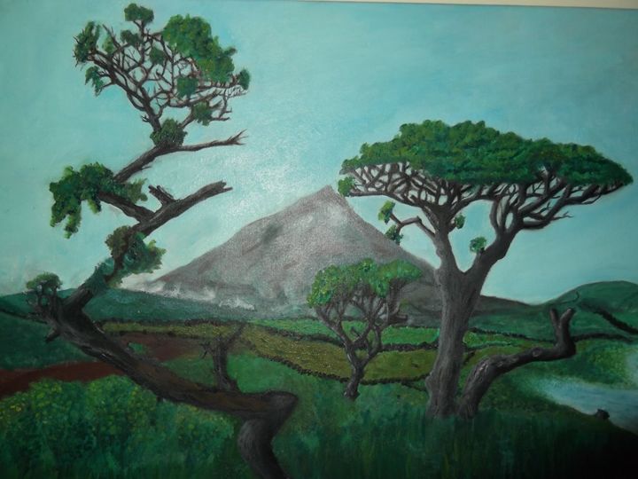 Pintura intitulada "ilha-doo-pico.jpg" por Ana Noia, Obras de arte originais,