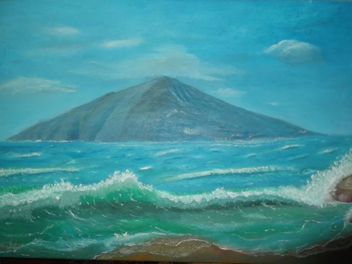 Pintura intitulada "ilha.jpg" por Ana Noia, Obras de arte originais,