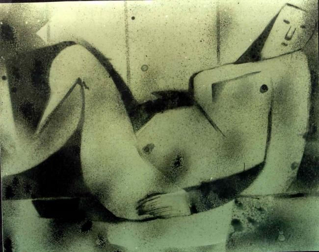 제목이 "Reclining nude"인 미술작품 Anandswaroop Manchiraju로, 원작, 다른