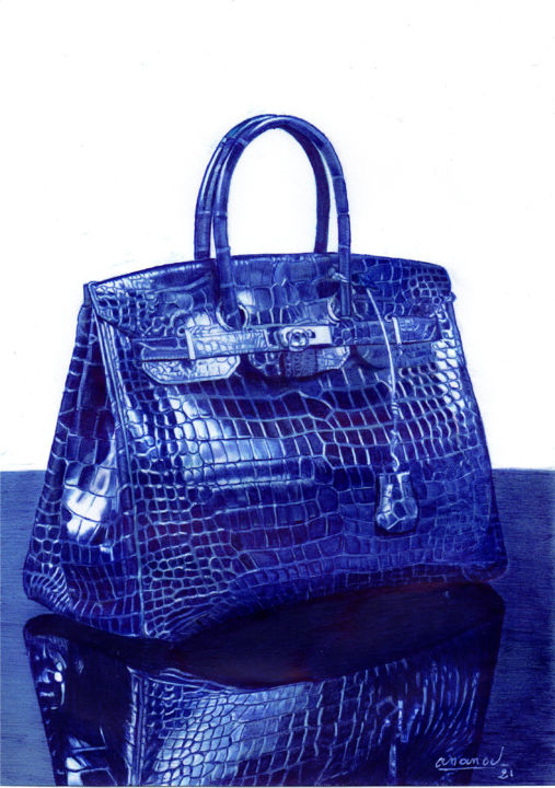 Hermes Birkin Bag Digitally Created Technical Drawing -  Israel