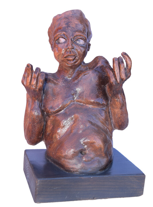 Sculpture titled "so?" by Ana Paula Luna, Original Artwork, Ceramics